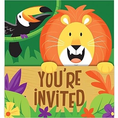 Invitations-Jungle Safari-8pk