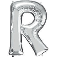 Foil Balloon-Letter R-32&quot;-Silver