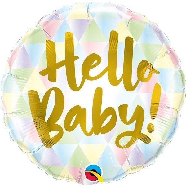 Foil Balloon-Standard-Hello Baby Pastel