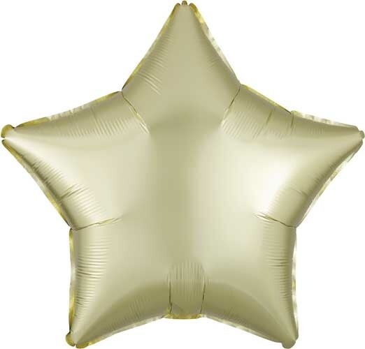 Foil Balloon - Satin luxe Star - Pastel Yellow - 18&quot;