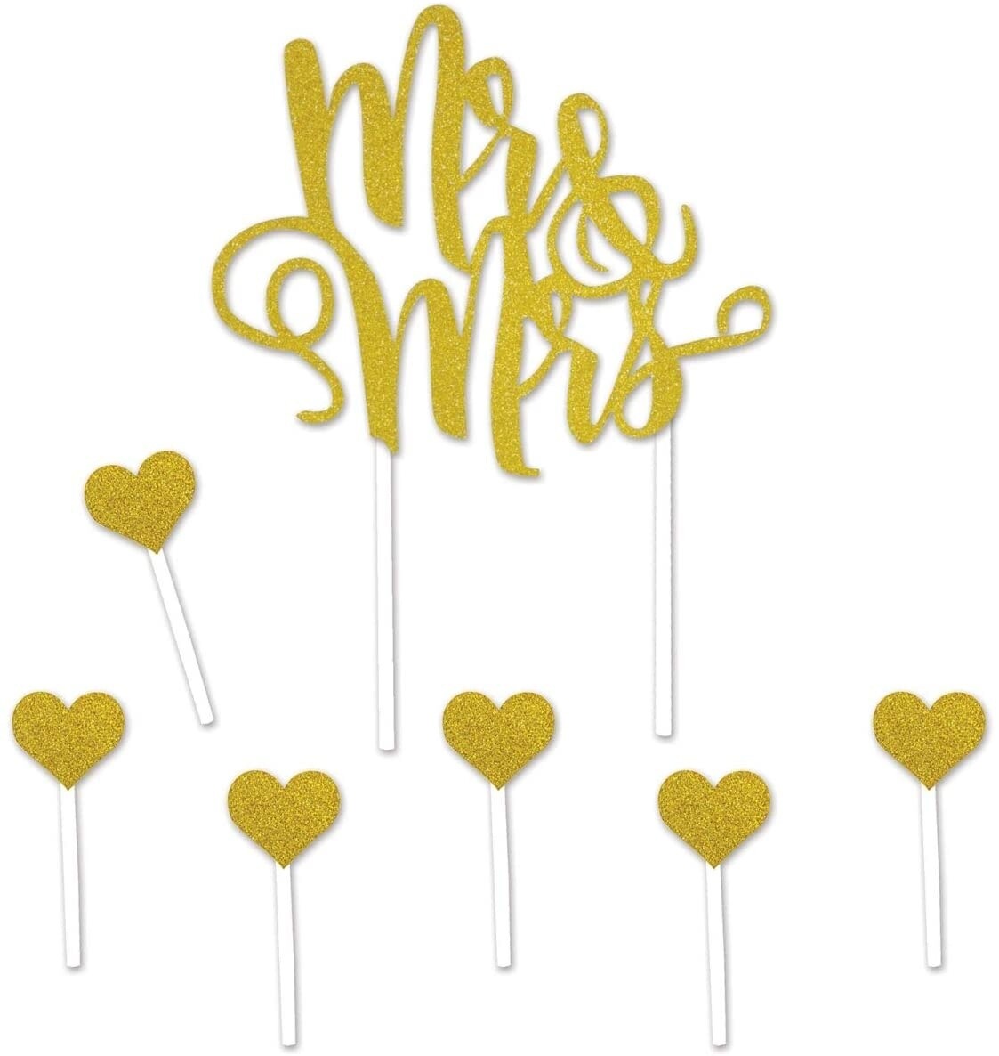 Cake Topper - Mr &amp; Mrs - 1pc