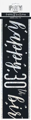 Banner- 30th Birthday-Black