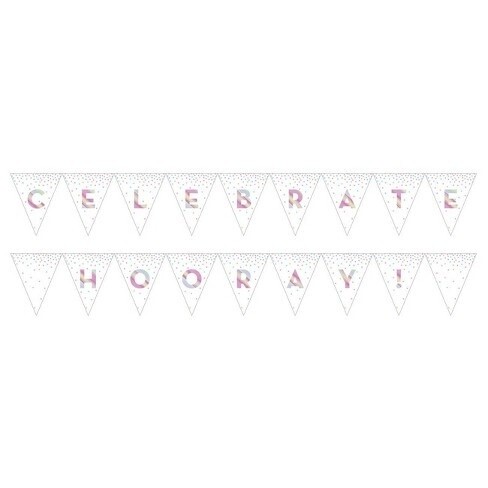 Pennant Banner-Iridescent-1pk