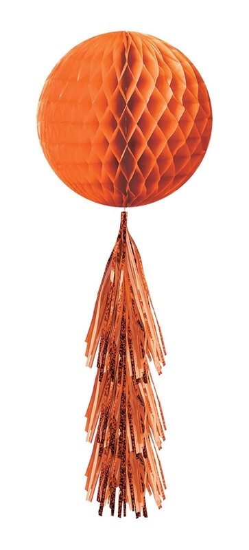 Hanging Decoration-Orange Honeycomb Ball