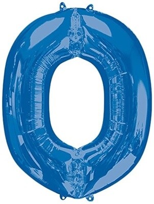 Foil Balloon-#O-Blue-34"