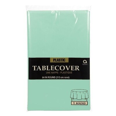 Tablecover-Cool Mint-Round-Plastic-84&quot;