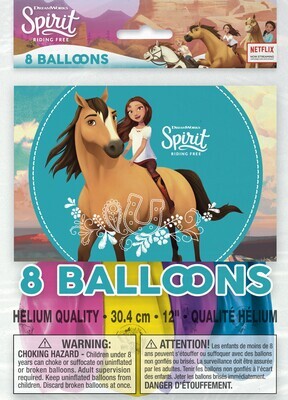 Balloons-Latex-Spirit Riding Free-8pkg-12&quot;