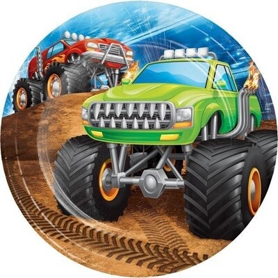 Plates - Bev - Monster Truck Rally - 8pk - 7&quot;