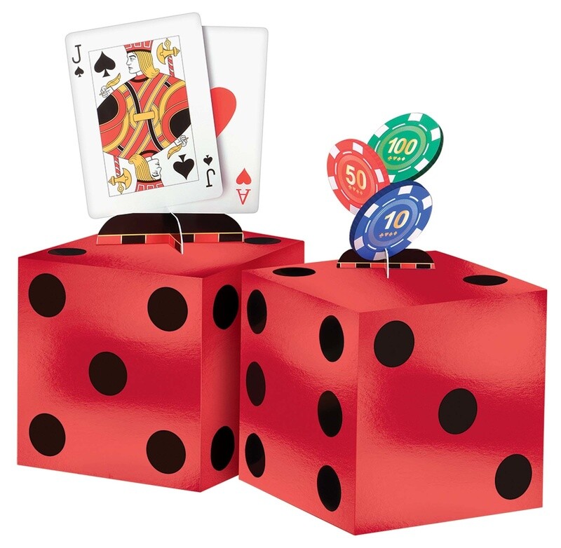 Table Centerpiece Kit-Casino Night-2pcs