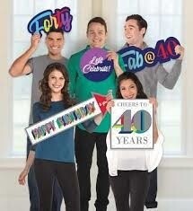 Jumbo Photo Props-Here&#39;s To 40-5pcs