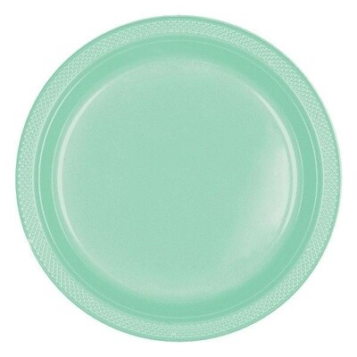 Dinner Plastic Plates-Cool Mint-20pk-10.5&quot;