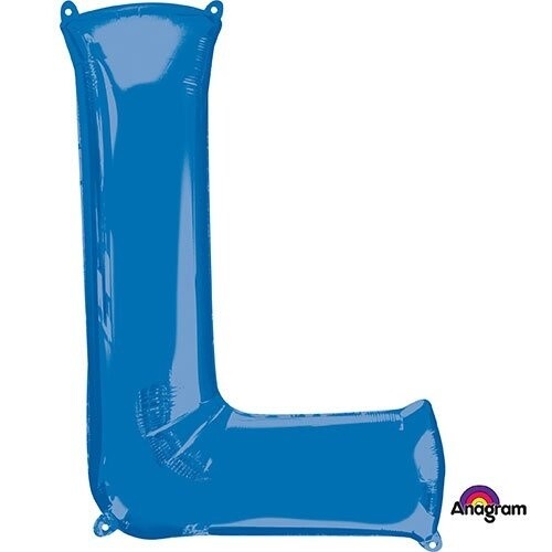 Foil Balloon - Letter / Blue / L-34&quot;
