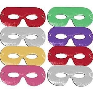 Party Favors-Foil Eye Masks-8pk