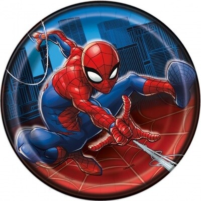 Beverage Paper Plates-Spiderman-8pk-7&quot;