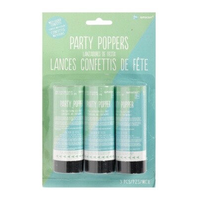Confetti Party Poppers-Shimmering Party-3pack