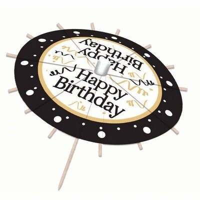 Drink Umbrellas-Milestone Birthday-Happy Birthday-12pcs