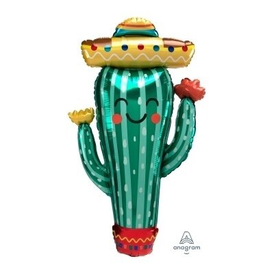 Foil Balloon - Fiesta Cactus - Super Shape 38&quot;