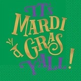 Beverage Napkins- Mardi Gras- 16pcs