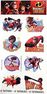 Tattoos - Incredibles2- 8pk