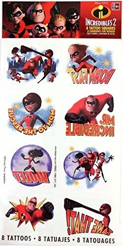Tattoos - Incredibles2- 8pk