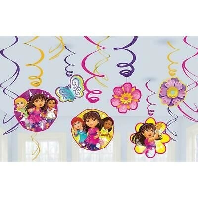 Swirl Decorations-Dora &amp; Friends-12pk