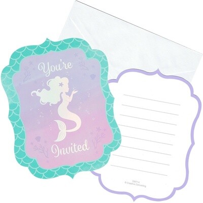 Invitations-Mermaid Shine-8pk