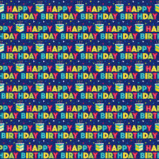 Gift Wrap-Happy Birthday-30&quot; x 5ft