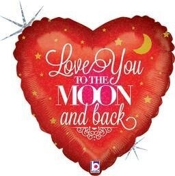 Foil Balloon-Love you to the Moon and Back-18&quot;
