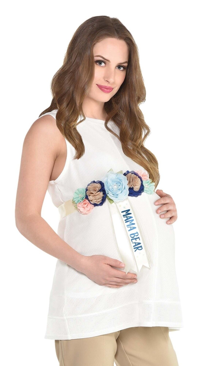 Bump Sash- Mama Bear-Bear-ly Wait