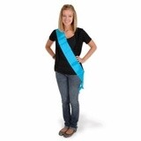 Satin Sash-Customizable-Turquoise-One Size Fits Most-1 Count