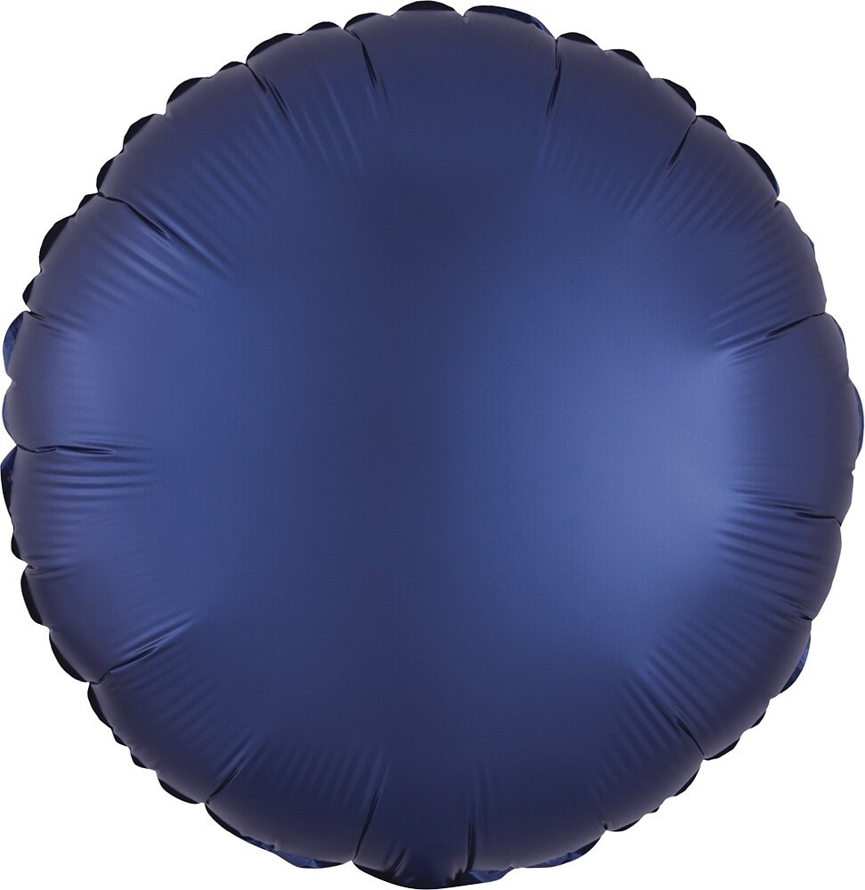 Foil Balloon - Satin Luxe  Navy - Circle - 18&quot;