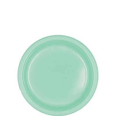 Beverage Plastic Plates-Cool Mint-20pk-7&quot;