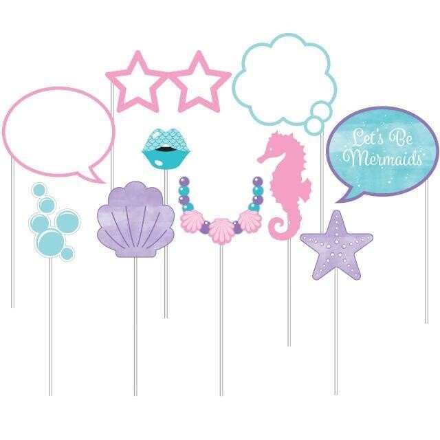 Photo Booth Props-Mermaid Shine-10pk