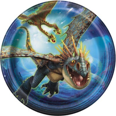 Beverage Paper Plates- How To Train Your Dragon-8pk-7&quot;