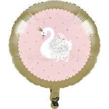 Foil Balloon-Stylish Swan Birthday-18&quot;