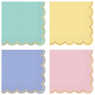 Luncheon Napkins-Assorted Scalloped