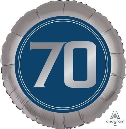 Foil Balloon - Blue and Silver 70 18&quot;