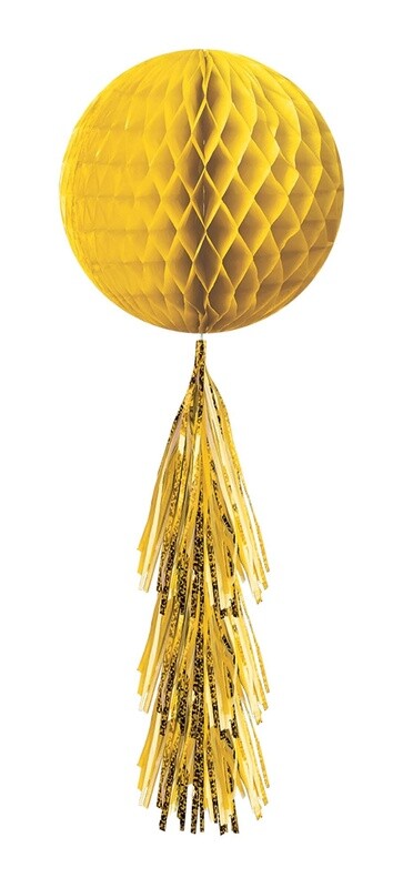 Hanging Decoration-Yellow Honeycomb Ball
