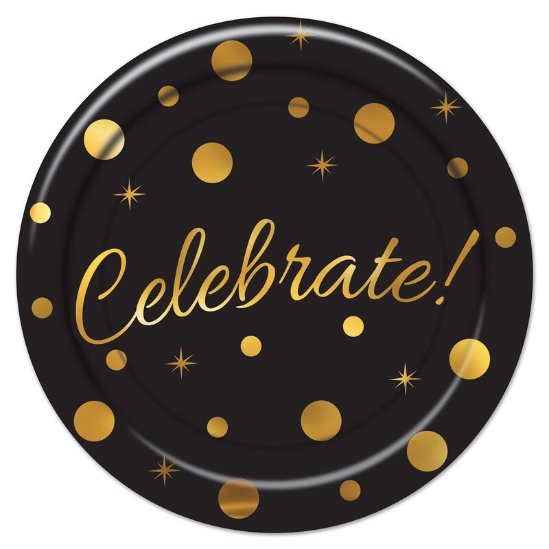 Beverage Paper Plates-Celebrate!-7&quot;