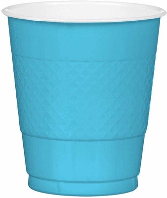 Plastic Cups-Caribbean Blue-20pk