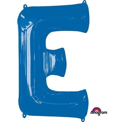 Foil Balloon - E - Blue-  34&quot;