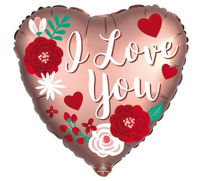 Foil Balloon-Standard-Rose Gold "I Love You" Heart
