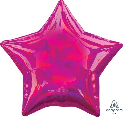 Foil Balloon-Iridescent Pink Star-18&quot;