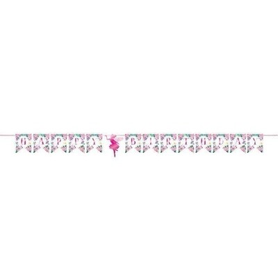 Banner-Shapped Ribbon-Floral Fairy Sparkle-1pk