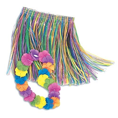 Child Luau Skirt with Lei Set