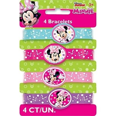 Rubber Bracelets-Minnie Mouse-4pk