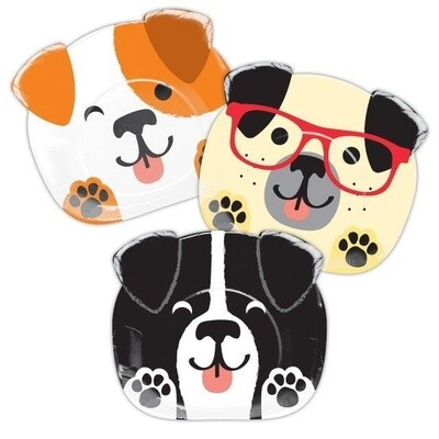 Paper Plates - Dog Party/8 Count/ 8.75&quot;x7.7&quot;