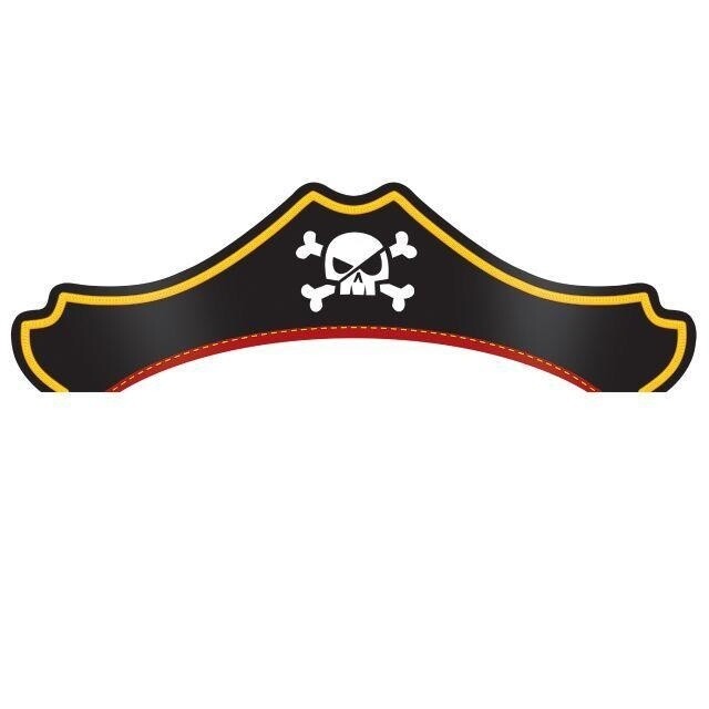 Hats-Pirate Treasure-8pk