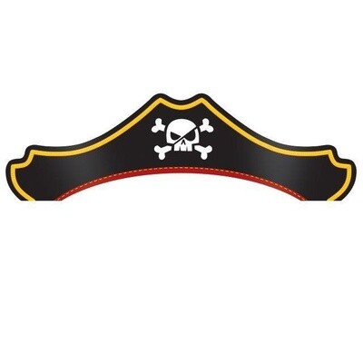 Hats-Pirate Treasure-8pk