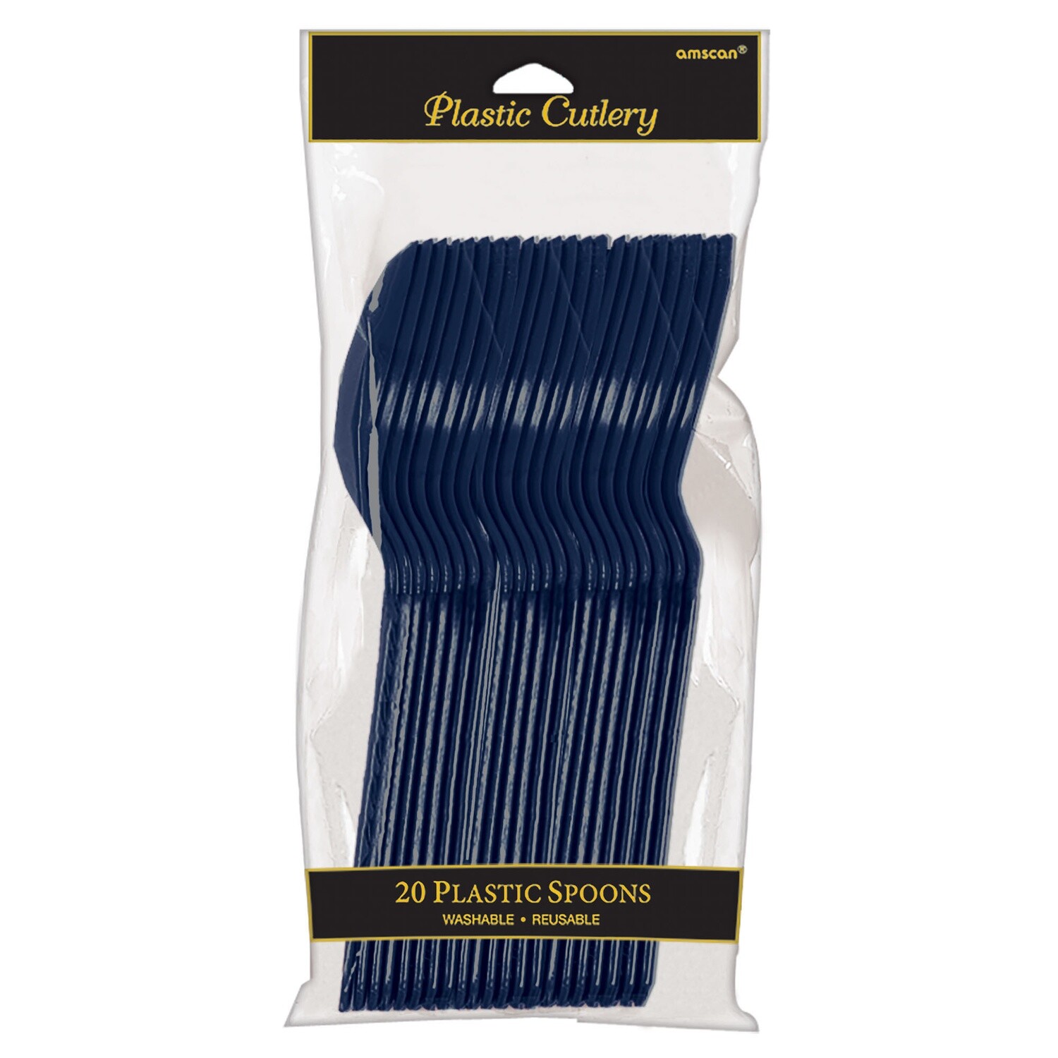 Spoons-Plastic-True Navy-20pk